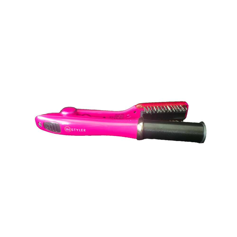 Instyler Rotating IS1001.1 Pink Hot Iron Hair Styler Brush 1.25” Barrel
